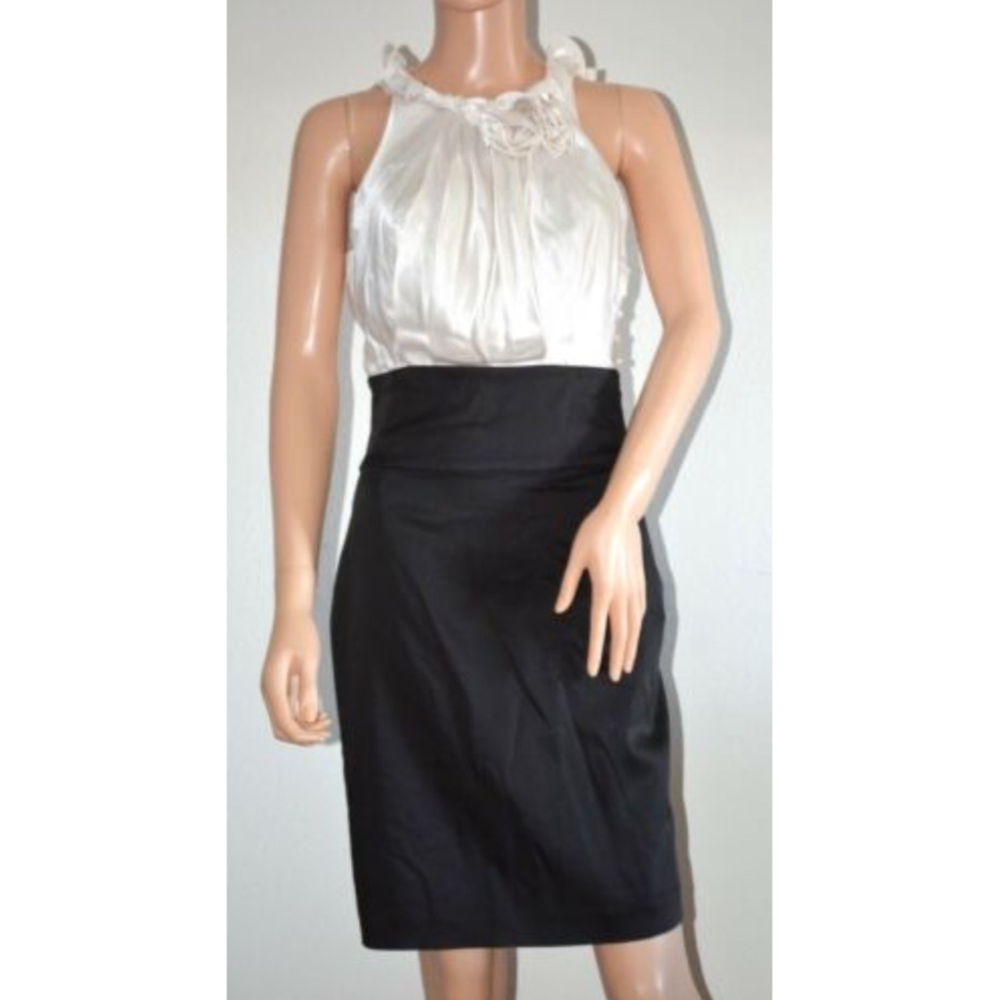 BCBG MAxzAzria colorblock dress sz 4 ruffled